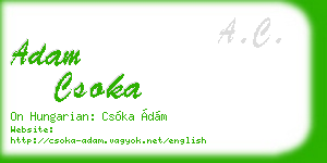 adam csoka business card